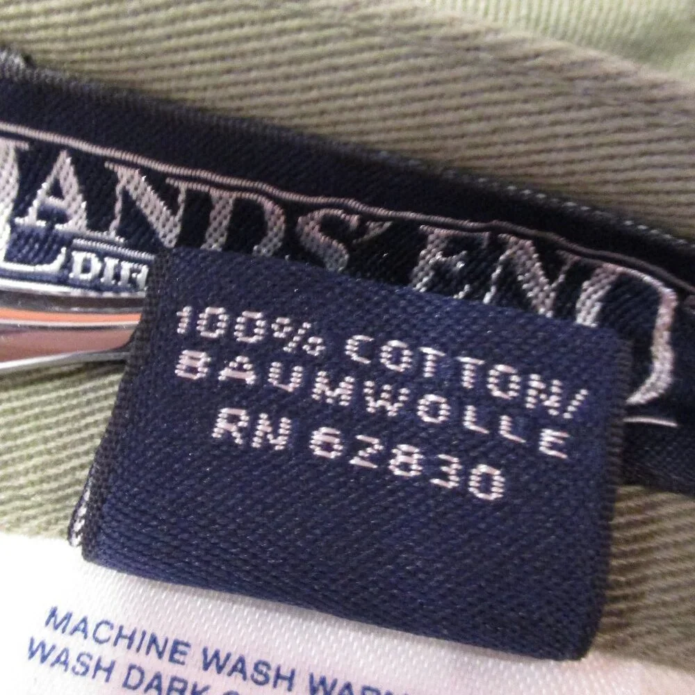 Lands End NEW Men Size 37 Green Pockets Casual Vacation Travel Shorts
